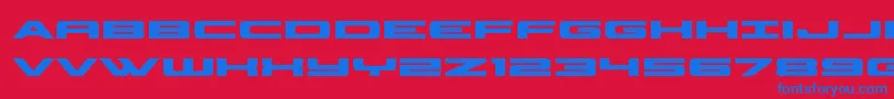 フォントclassiccobrabold – 赤い背景に青い文字