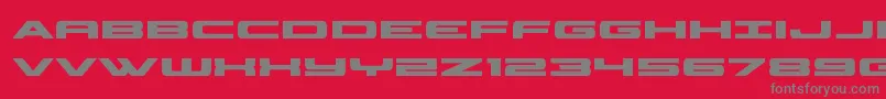 Fonte classiccobrabold – fontes cinzas em um fundo vermelho