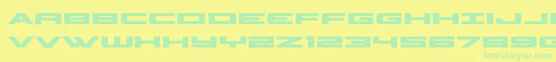 classiccobrabold-fontti – vihreät fontit keltaisella taustalla