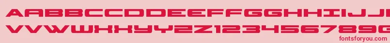 フォントclassiccobrabold – ピンクの背景に赤い文字