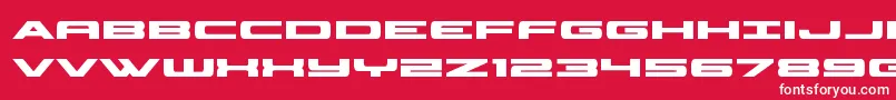 Czcionka classiccobrabold – białe czcionki na czerwonym tle