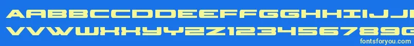 classiccobrabold Font – Yellow Fonts on Blue Background