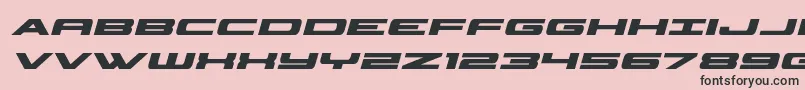 classiccobraboldital Font – Black Fonts on Pink Background