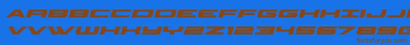 classiccobraboldital Font – Brown Fonts on Blue Background