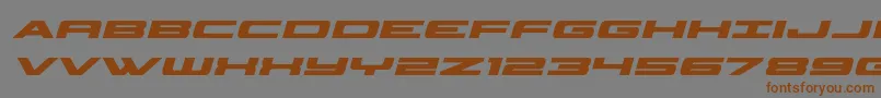 classiccobraboldital Font – Brown Fonts on Gray Background
