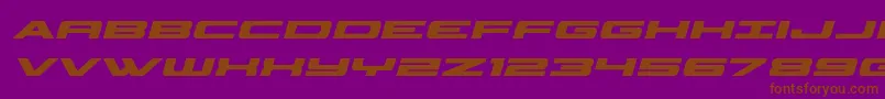 classiccobraboldital Font – Brown Fonts on Purple Background