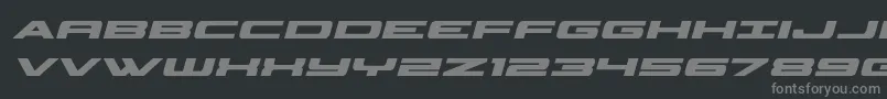 classiccobraboldital Font – Gray Fonts on Black Background