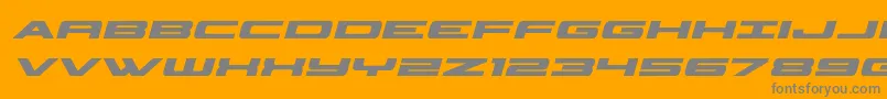 classiccobraboldital Font – Gray Fonts on Orange Background