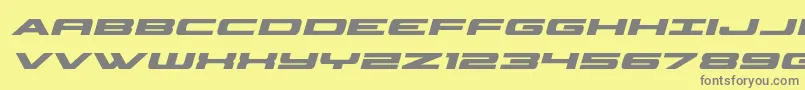 classiccobraboldital Font – Gray Fonts on Yellow Background