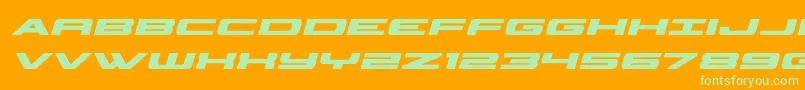 classiccobraboldital Font – Green Fonts on Orange Background