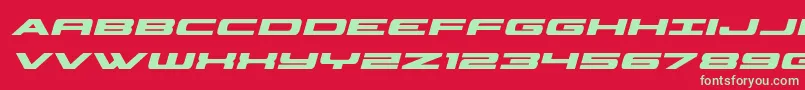 classiccobraboldital Font – Green Fonts on Red Background