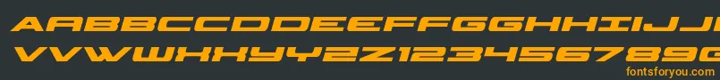 classiccobraboldital Font – Orange Fonts on Black Background