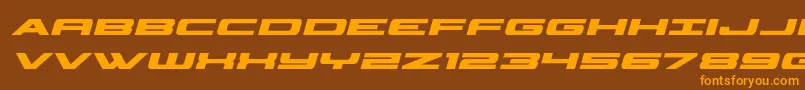classiccobraboldital Font – Orange Fonts on Brown Background