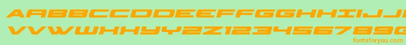 Шрифт classiccobraboldital – оранжевые шрифты на зелёном фоне