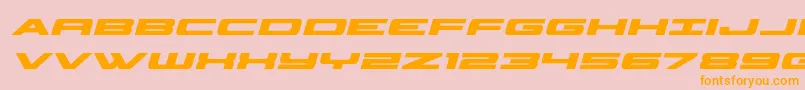 classiccobraboldital Font – Orange Fonts on Pink Background