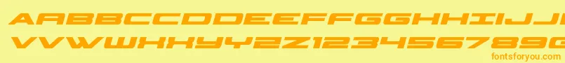 Fonte classiccobraboldital – fontes laranjas em um fundo amarelo