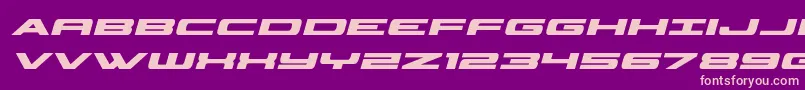 classiccobraboldital Font – Pink Fonts on Purple Background