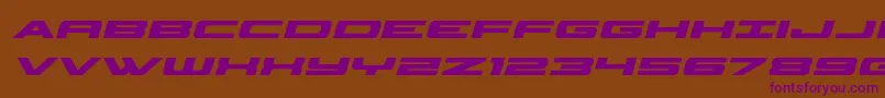 classiccobraboldital Font – Purple Fonts on Brown Background