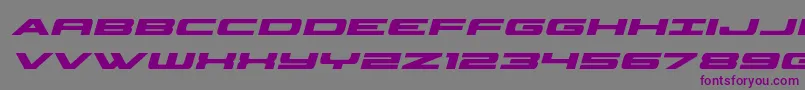 classiccobraboldital Font – Purple Fonts on Gray Background