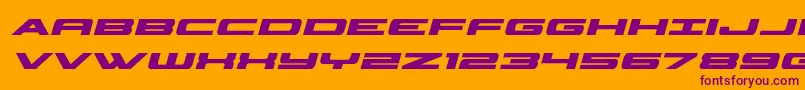 classiccobraboldital Font – Purple Fonts on Orange Background