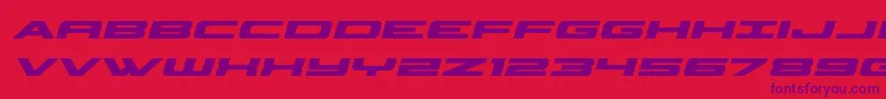 classiccobraboldital Font – Purple Fonts on Red Background