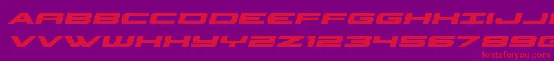 classiccobraboldital Font – Red Fonts on Purple Background