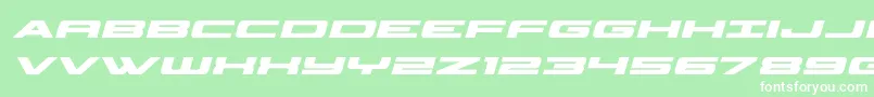classiccobraboldital Font – White Fonts on Green Background