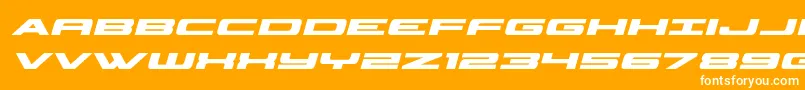 classiccobraboldital Font – White Fonts on Orange Background
