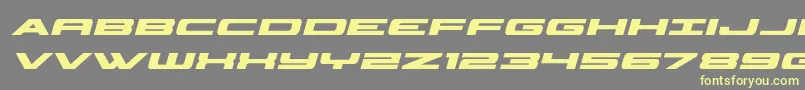 classiccobraboldital-Schriftart – Gelbe Schriften auf grauem Hintergrund