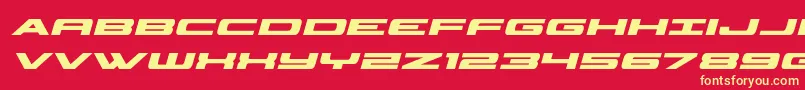 classiccobraboldital Font – Yellow Fonts on Red Background