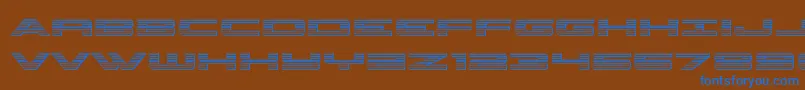 classiccobrachrome Font – Blue Fonts on Brown Background
