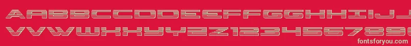 Fonte classiccobrachrome – fontes verdes em um fundo vermelho