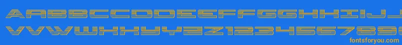 classiccobrachrome Font – Orange Fonts on Blue Background