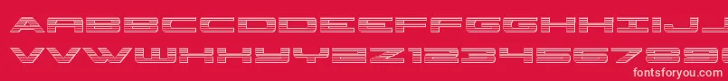 classiccobrachrome Font – Pink Fonts on Red Background