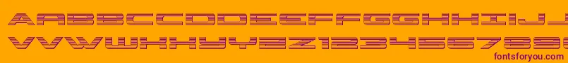 classiccobrachrome Font – Purple Fonts on Orange Background