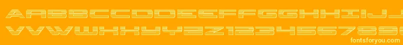 classiccobrachrome Font – Yellow Fonts on Orange Background