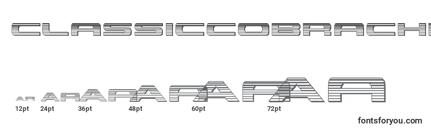 Размеры шрифта Classiccobrachrome (123549)