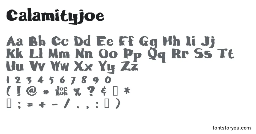 Calamityjoe-fontti – aakkoset, numerot, erikoismerkit