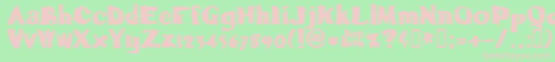 Calamityjoe Font – Pink Fonts on Green Background