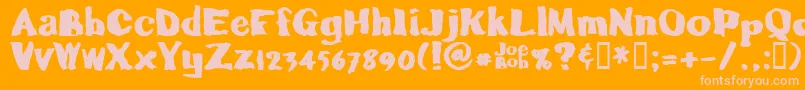 Calamityjoe Font – Pink Fonts on Orange Background