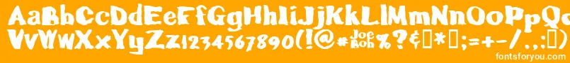 Calamityjoe Font – White Fonts on Orange Background