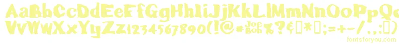 Calamityjoe Font – Yellow Fonts on White Background