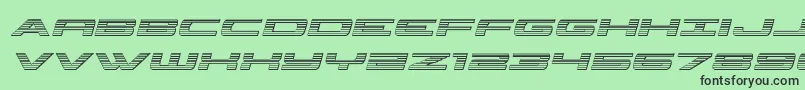 classiccobrachromeital Font – Black Fonts on Green Background
