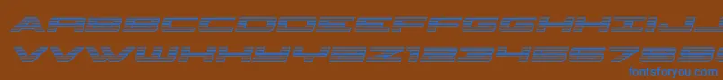 Шрифт classiccobrachromeital – синие шрифты на коричневом фоне