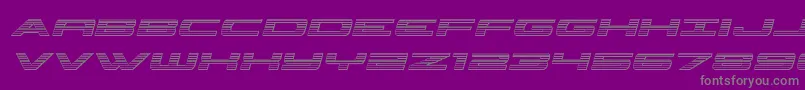 classiccobrachromeital Font – Gray Fonts on Purple Background