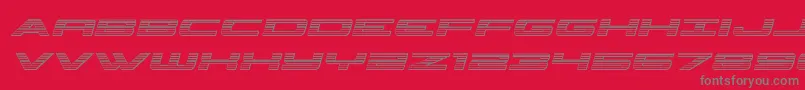 classiccobrachromeital Font – Gray Fonts on Red Background