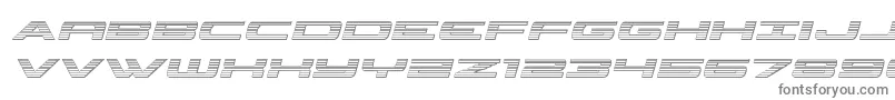 フォントclassiccobrachromeital – 白い背景に灰色の文字