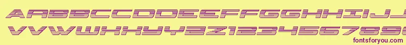 classiccobrachromeital Font – Purple Fonts on Yellow Background