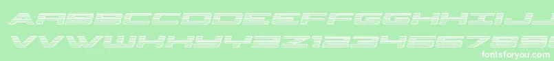 classiccobrachromeital Font – White Fonts on Green Background