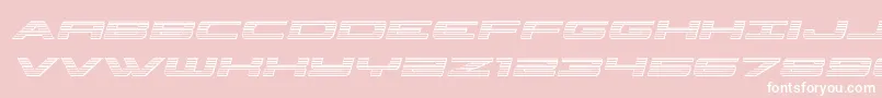 フォントclassiccobrachromeital – ピンクの背景に白い文字